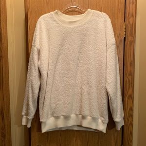 Aerie cream fleece sweatshirt